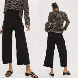 Topshop Wide Leg Plisse Trousers